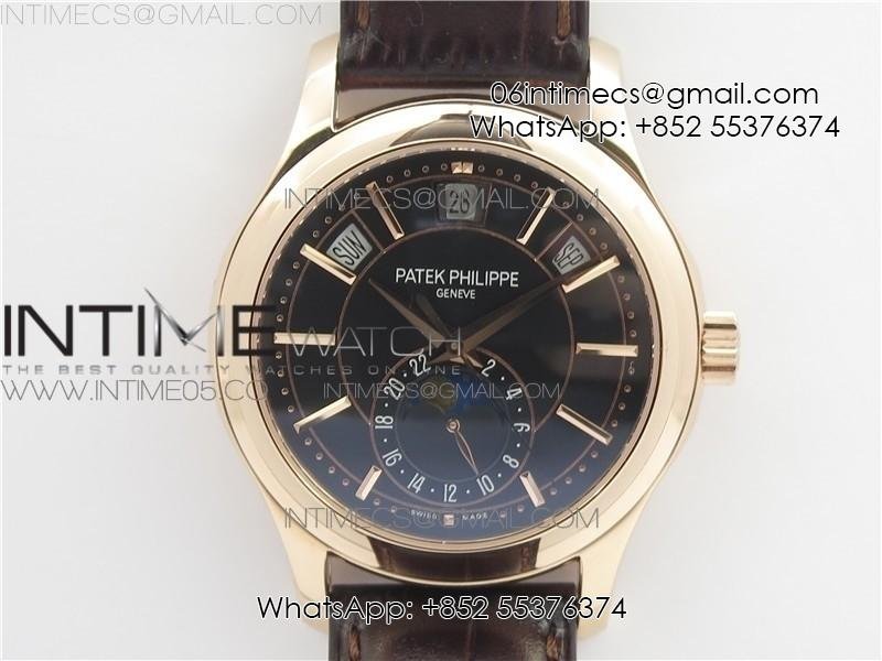 annual-calendar-complications-5205r-grf-rg-black-dial-on-brown-leather-strap.jpg Annual Calendar Complications 5205R GRF RG Black dial on Brown leather strap - Image 1