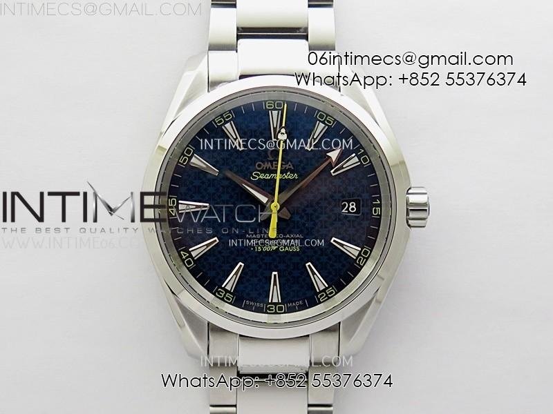 aqua-terra-150m-seamaster-ss-n1f-best-edition-blue-textured-dial-on-ss-bracelet-a8507.jpg Aqua Terra 150M Seamaster SS N1F Best Edition Blue Textured Dial on SS Bracelet A8507 - Image 1