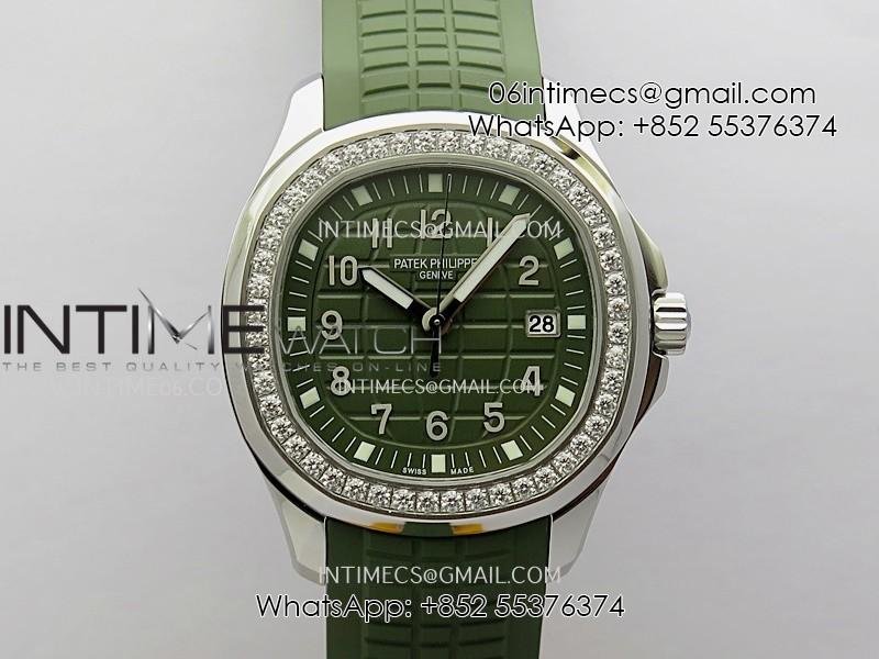 aquanaut-5267-ss-ppf-11-best-edition-green-textured-dial-on-green-rubber-strap-ronda-quartz.jpg Aquanaut 5267 SS PPF 1:1 Best Edition Green Textured Dial On Green Rubber Strap Ronda Quartz - Image 1