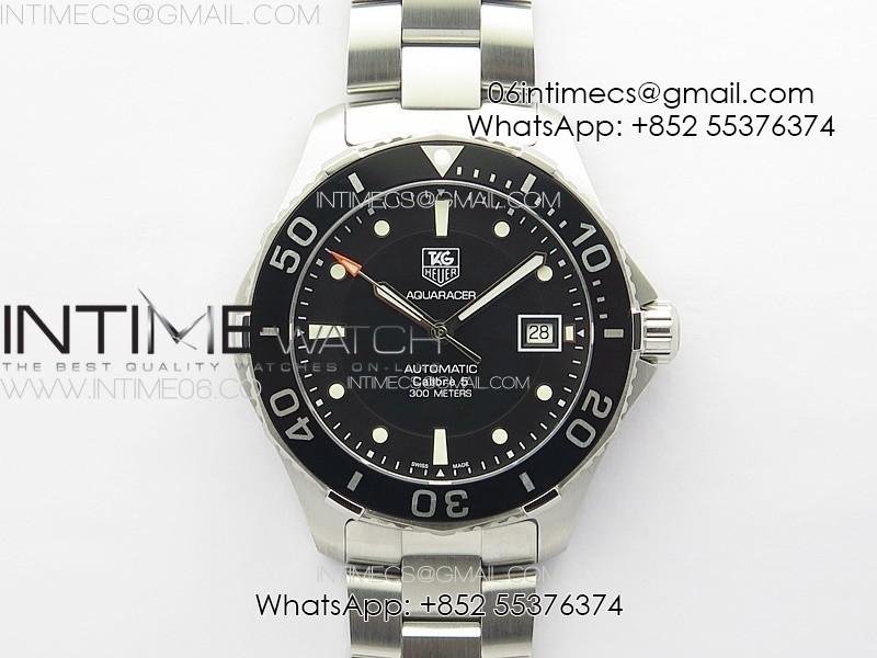 aquaracer-calibre-5-415mm-tarf-1-1-best-edition-black-dial-black-bezel-on-ss-bracelet-sw200.jpg Aquaracer Calibre 5 41.5mm TARF 1:1 Best Edition Black Dial Black Bezel on SS Bracelet SW200 - Image 1