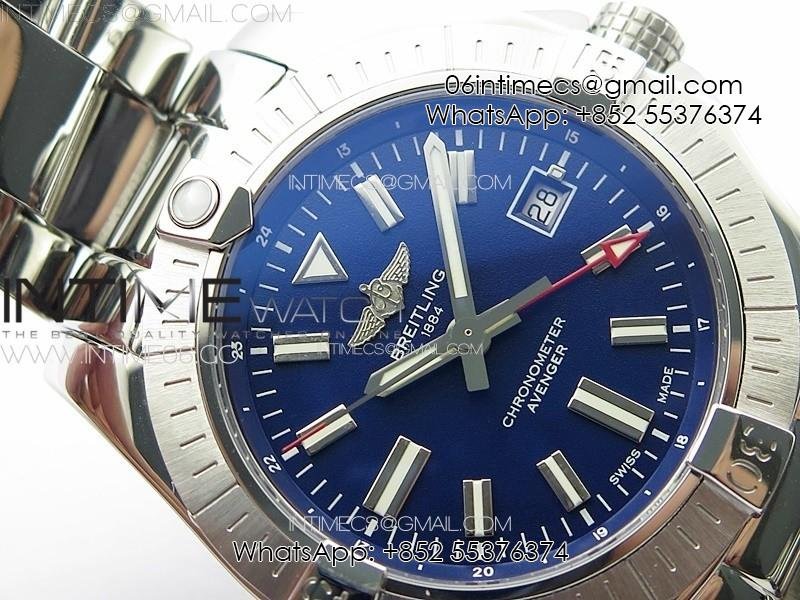avenger-automatic-43mm-gmt-ss-b50-best-edition-blue-dial-on-ss-bracelet-a2824.jpg Avenger Automatic 43mm GMT SS B50 Best Edition Blue Dial on SS Bracelet A2824 - Image 1