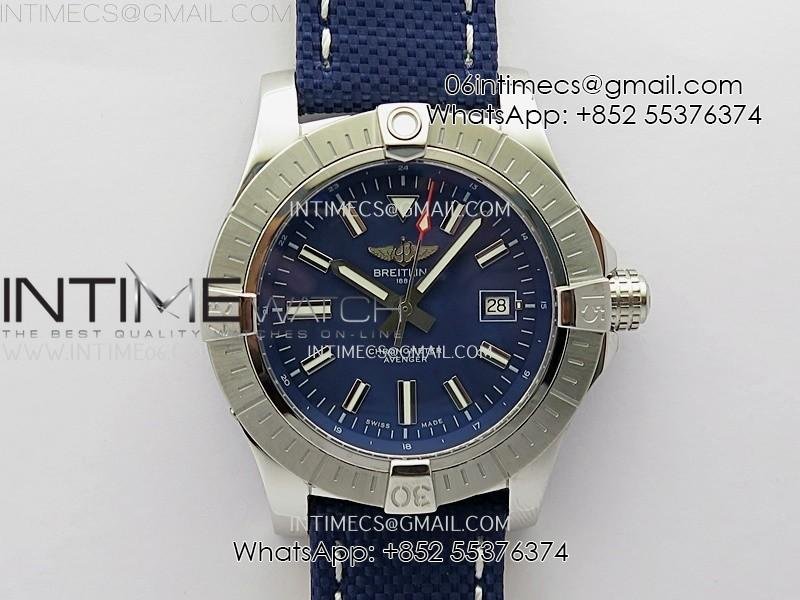 avenger-automatic-43mm-ss-tf-1-1-best-edition-blue-dial-stick-marker-on-blue-nylon-strap-a2824.jpg Avenger Automatic 43mm SS TF 1:1 Best Edition Blue Dial Stick Marker on Blue Nylon Strap A2824 - Image 1