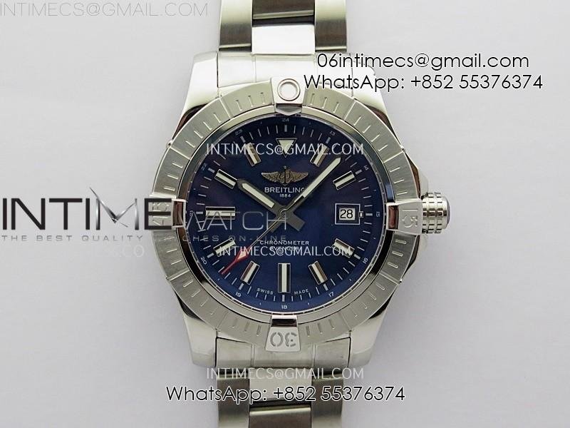 avenger-automatic-43mm-ss-tf-1-1-best-edition-blue-dial-stick-marker-on-ss-bracelet-a2824.jpg Avenger Automatic 43mm SS TF 1:1 Best Edition Blue Dial Stick Marker on SS Bracelet A2824 - Image 1