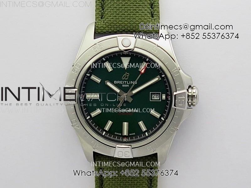 avenger-chronometer-42mm-ss-blsf-1-1-best-edition-green-dial-on-green-nylon-strap-a2824.jpg Avenger Chronometer 42mm SS BLSF 1:1 Best Edition Green Dial On Green Nylon Strap A2824 - Image 1