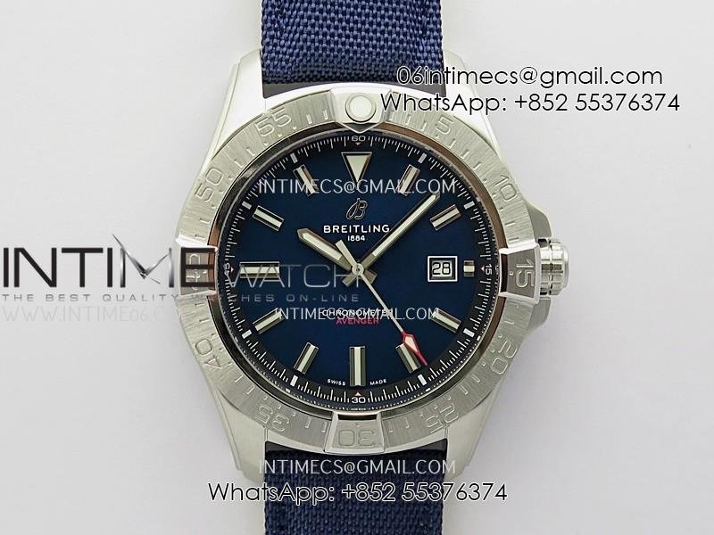 avenger-chronometer-45mm-ss-b50f-11-best-edition-blue-dial-on-blue-nylon-strap-a2824.jpg Avenger Chronometer 45mm SS B50F 1:1 Best Edition Blue Dial On Blue Nylon Strap A2824 - Image 1