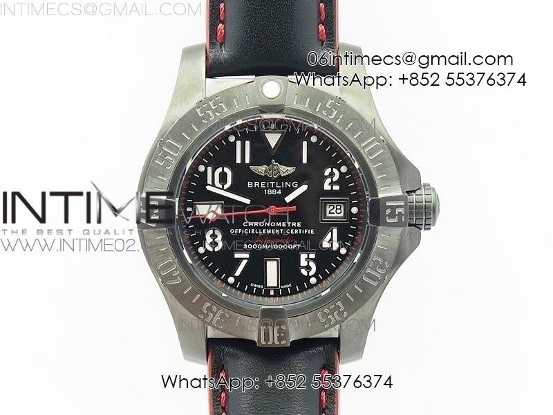 avenger-ii-seawolf-dlc-v2-best-edition-black-dial-numeral-markers-red-second-hand-on-black-strap-a2836free-brown-leather-strap.jpg Avenger II Seawolf DLC V2 Best Edition Black Dial Numeral Markers Red Second Hand on Black Strap A2836(Free Brown Leather Strap - Image 1