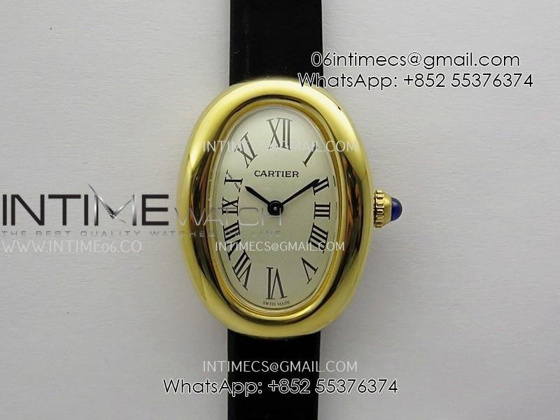 Baignoire Watch YG AF 1:1 Best Edition Silver Dial On Black Croco Strap RONDA Quartz