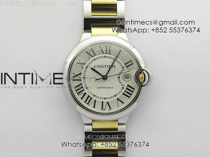 Ballon Bleu 42mm SS/YG 3KF 1:1 Best Edition White Texture Dial on SS Bracelet A2824