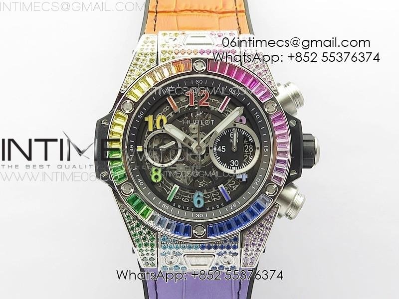 big-bang-unico-rainbow-king-ss-45mm-zf-1-1-best-edition-on-rainbow-gummy-strap-a1242.jpg Big Bang Unico Rainbow King SS 45mm ZF 1:1 Best Edition on Rainbow Gummy Strap A1242 - Image 1