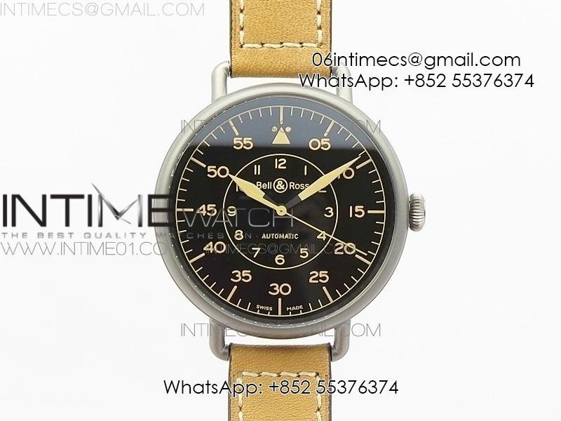 br-ww1-92-satin-polished-steel-case-1-1-best-edition-black-dial-vintage-markers-on-leather-strap-miyota-9015.jpg BR WW1-92 Satin-polished steel Case 1:1 Best Edition Black Dial Vintage Markers on Leather Strap MIYOTA 9015 - Image 1