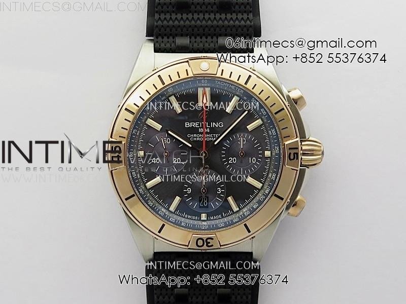 chronomat-b01-42mm-ss-rg-tf-1-1-best-edition-blue-dial-on-black-rubber-strap-a7750.jpg Chronomat B01 42mm SS/RG TF 1:1 Best Edition Blue Dial on Black Rubber Strap A7750 - Image 1