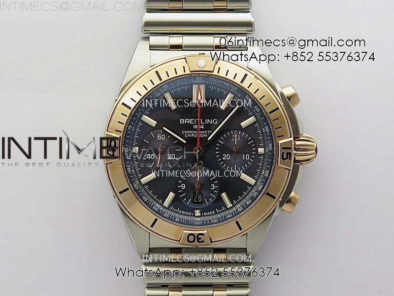 Chronomat B01 42mm SS/RG TF 1:1 Best Edition Blue Dial on SS Bracelet A7750