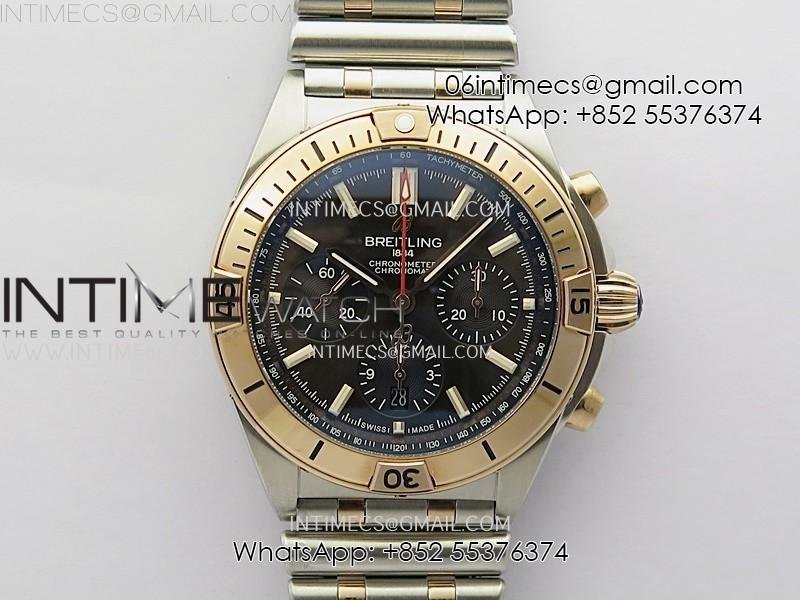Chronomat B01 42mm SS/RG TF 1:1 Best Edition Brown Dial on SS Bracelet A7750