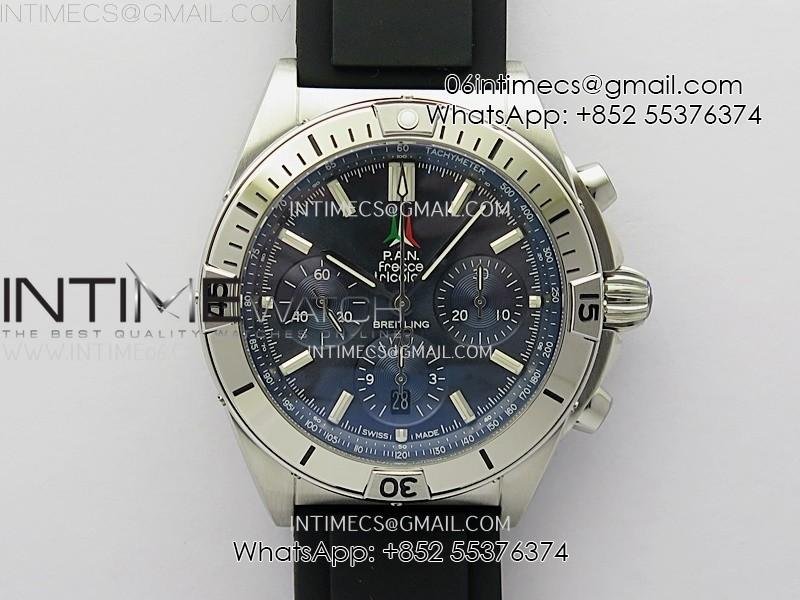 chronomat-b01-42mm-ss-tf-1-1-best-edition-blue-dial-on-black-rubber-strap-a7750.jpg Chronomat B01 42mm SS TF 1:1 Best Edition Blue Dial on Black Rubber Strap A7750 - Image 1