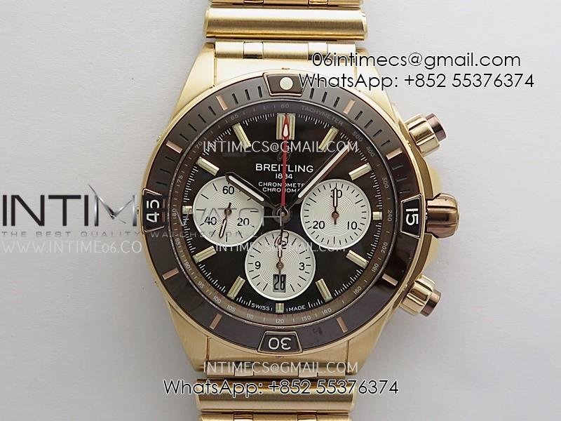 chronomat-b01-44mm-rg-tf-11-best-edition-brown-dial-on-rg-bracelet-a7750-to-cal01-free-rubber-strap.jpg Chronomat B01 44mm RG TF 1:1 Best Edition Brown Dial On RG Bracelet A7750 To Cal.01 (Free Rubber Strap) - Image 1