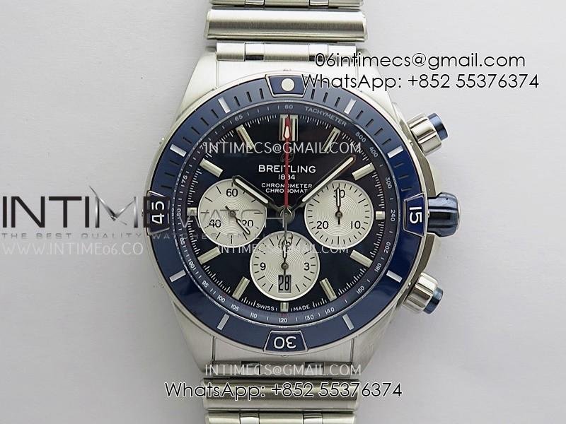 chronomat-b01-44mm-ss-tf-11-best-edition-blue-dial-on-ss-bracelet-a7750-to-cal01-free-rubber-strap.jpg Chronomat B01 44mm SS TF 1:1 Best Edition Blue Dial On SS Bracelet A7750 To Cal.01 (Free Rubber Strap) - Image 1