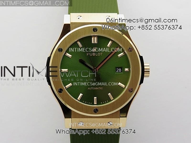 classic-fusion-42mm-rg-jjzf-1-1-best-edition-green-dial-on-green-rubber-strap.jpg Classic Fusion 42mm RG JJZF 1:1 Best Edition Green Dial On Green Rubber Strap - Image 1