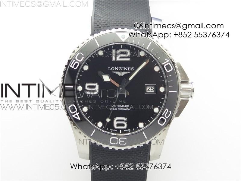 conquest-l38404566-real-ceramic-bezel-ss-zf-1-1-best-edition-black-dial-on-rubber-strap-a2824.jpg Conquest L3.840.4.56.6 Real Ceramic Bezel SS ZF 1:1 Best Edition Black dial On Rubber Strap A2824 - Image 1