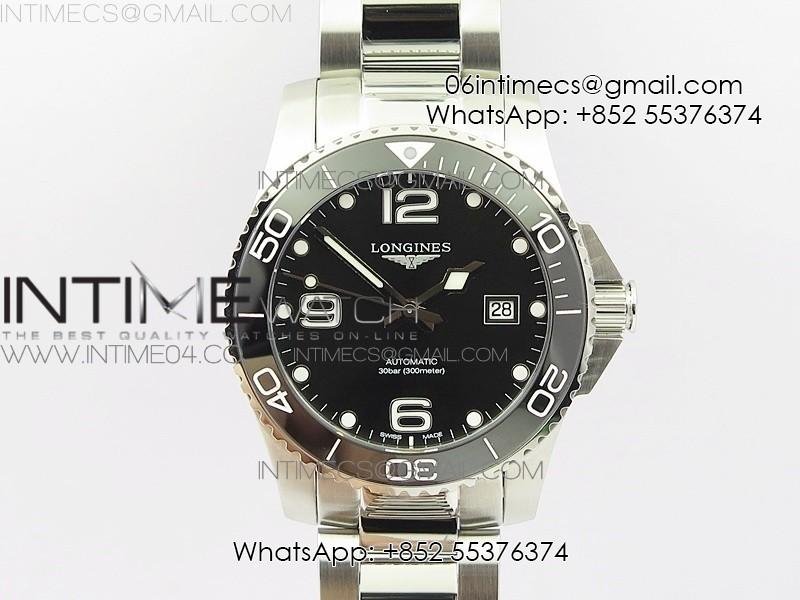 conquest-l38404566-real-ceramic-bezel-ss-zf-1-1-best-edition-black-dial-on-ss-bracelet-a2824.jpg Conquest L3.840.4.56.6 Real Ceramic Bezel SS ZF 1:1 Best Edition Black dial On SS Bracelet A2824 - Image 1