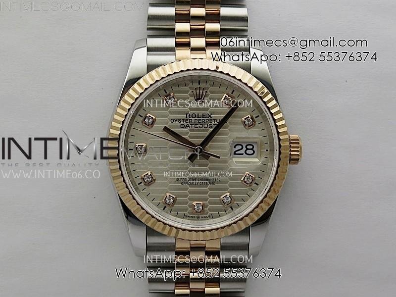 datejust-126231-904l-ss-rg-jdf-1-1-best-edition-silver-fluted-dial-diamond-markers-on-jubilee-ss-rg-bracelet.jpg DateJust 126231 904L SS/RG JDF 1:1 Best Edition Silver Fluted Dial Diamond Markers on Jubilee SS/RG Bracelet - Image 1