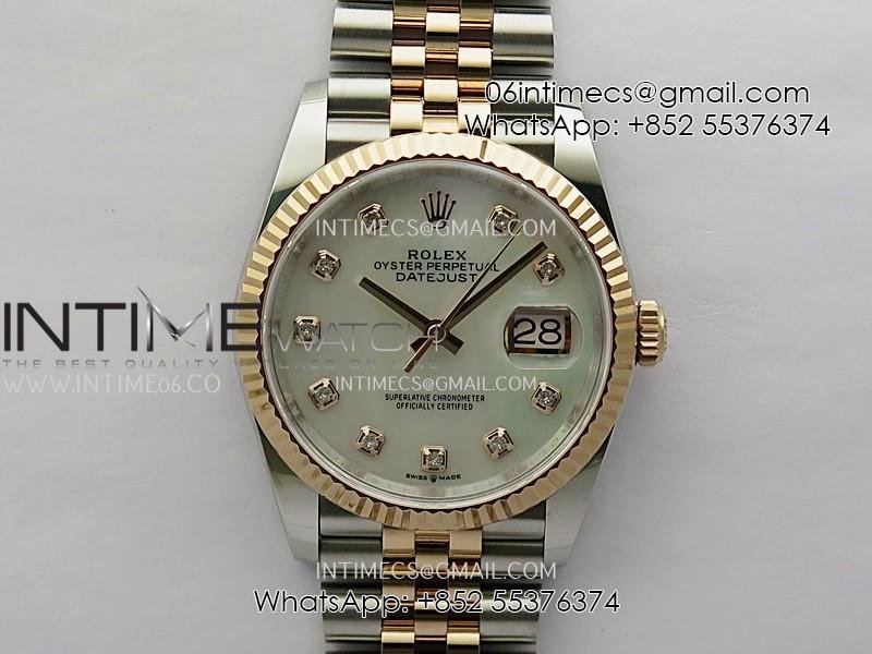 datejust-126233-36mm-904l-ssrg-arf-11-best-edition-white-mop-dial-diamond-marker-on-jubilee-bracelet-vr3235.jpg DateJust 126233 36mm 904L SS/RG AR+F 1:1 Best Edition White MOP Dial Diamond Marker On Jubilee Bracelet VR3235 - Image 1