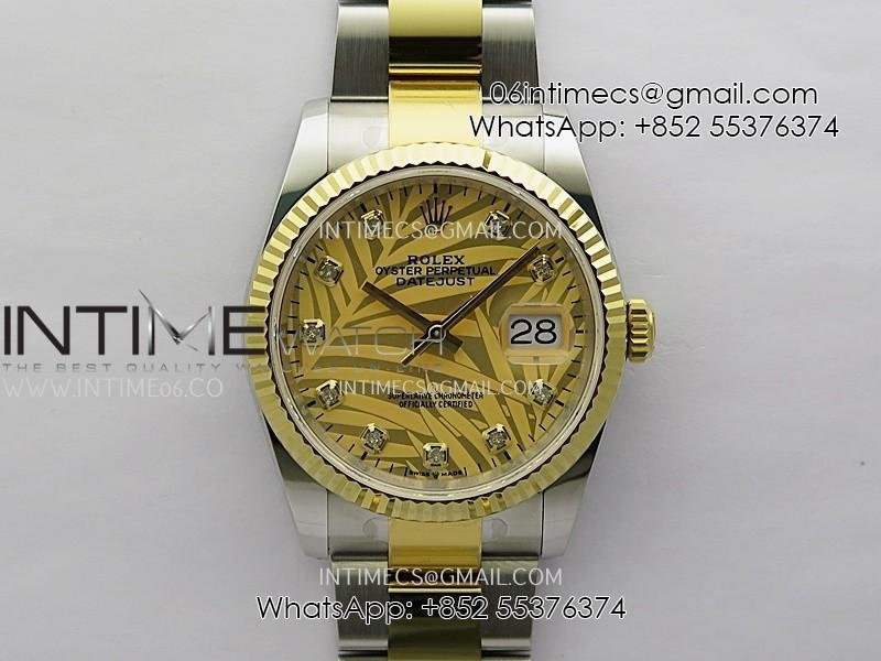 datejust-126233-36mm-904l-ssyg-arf-11-best-edition-gold-leaves-dial-diamond-marker-on-oyster-bracelet-vr3235.jpg DateJust 126233 36mm 904L SS/YG AR+F 1:1 Best Edition Gold Leaves Dial Diamond Marker On Oyster Bracelet VR3235 - Image 1