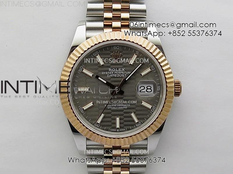 datejust-126331-904l-ss-rg-jdf-1-1-best-edition-gray-fluted-dial-stick-markers-on-jubilee-ss-rg-bracelet.jpg DateJust 126331 904L SS/RG JDF 1:1 Best Edition Gray Fluted Dial Stick Markers on Jubilee SS/RG Bracelet - Image 1