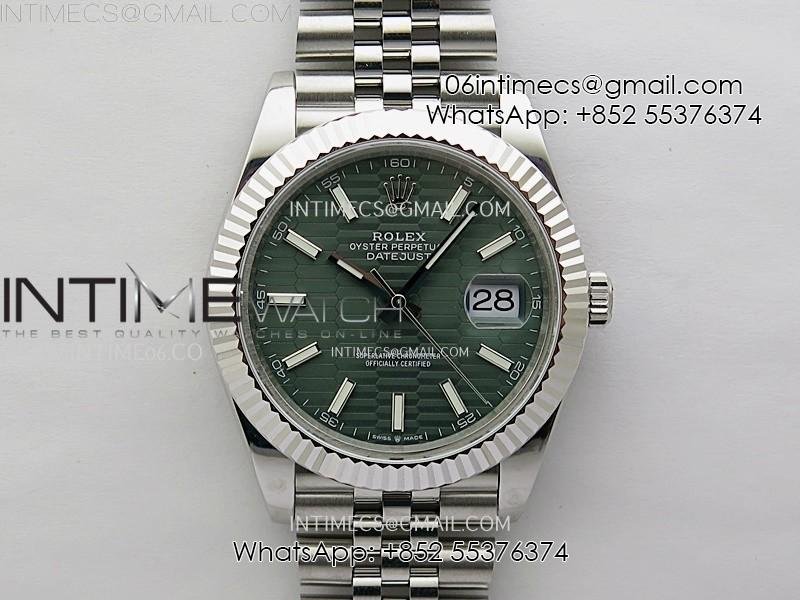 datejust-126334-904l-ss-jdf-1-1-best-edition-green-fluted-dial-stick-markers-on-jubilee-904l-ss-bracelet.jpg DateJust 126334 904L SS JDF 1:1 Best Edition Green Fluted Dial Stick Markers on Jubilee 904L SS Bracelet - Image 1