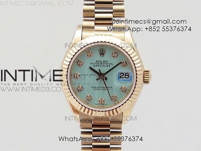 datejust-28mm-rg-diamond-bezel-bp-best-edition-ice-blue-textured-dial-on-rg-bracelet-eta2671.jpg DateJust 28mm RG Diamond Bezel BP Best Edition Ice blue textured Dial on RG Bracelet ETA2671 - Image 1