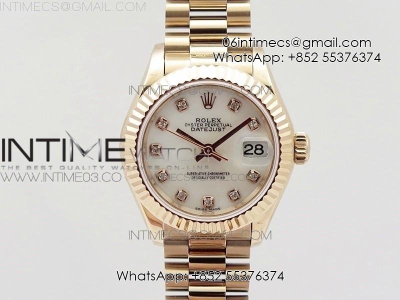 datejust-28mm-rg-diamond-bezel-bp-best-edition-white-mop-dial-on-rg-bracelet-eta2671.jpg DateJust 28mm RG Diamond Bezel BP Best Edition White MOP Dial on RG Bracelet ETA2671 - Image 1