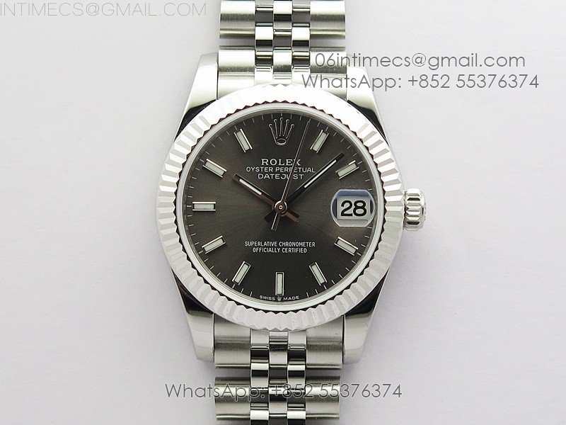 Datejust 31mm 278271 SS BP Best Edition Gray Sticks Markers Dial on Jubilee Bracelet