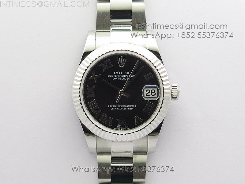 Datejust 31mm 278273 SS BP Best Edition Black Roman Markers Dial on Oyster Bracelet