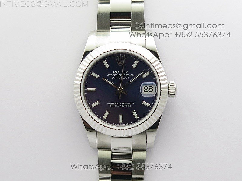 Datejust 31mm 278273 SS BP Best Edition Blue Stick Markers Dial on Oyster Bracelet