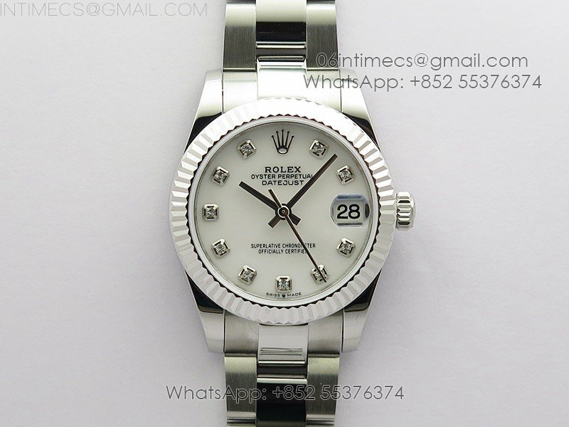 Datejust 31mm 278273 SS BP Best Edition White MOP Crystal Markers Dial on Oyster Bracelet