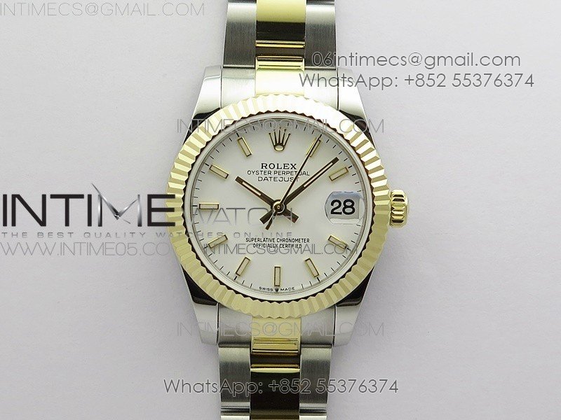 Datejust 31mm 278273 SS/YG BP Best Edition White Stick Markers Dial on SS/YG Oyster Bracelet