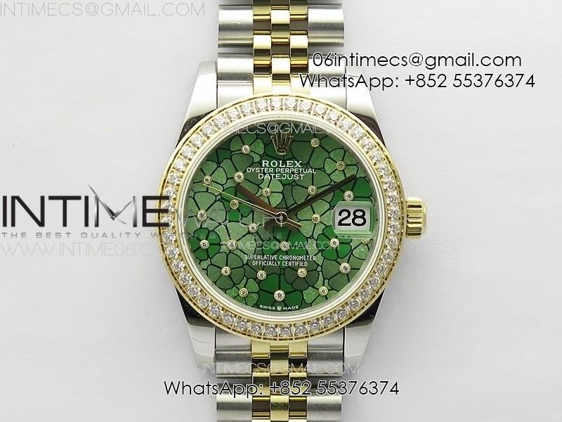 datejust-31mm-278274-904l-ss-yg-crystals-bezel-gmf-best-edition-green-flowers-crystals-dial-on-904l-ss-yg-jubilee-bracelet-a2824.jpg DateJust 31mm 278274 904L SS/YG Crystals Bezel GMF Best Edition Green Flowers Crystals Dial on 904L SS/YG Jubilee Bracelet A2824 - Image 1
