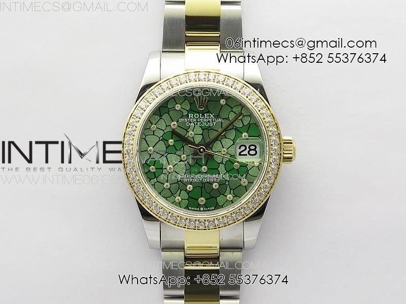 datejust-31mm-278274-904l-ss-yg-crystals-bezel-gmf-best-edition-green-flowers-crystals-dial-on-904l-ss-yg-oyster-bracelet-a2824.jpg DateJust 31mm 278274 904L SS/YG Crystals Bezel GMF Best Edition Green Flowers Crystals Dial on 904L SS/YG Oyster Bracelet A2824 - Image 1