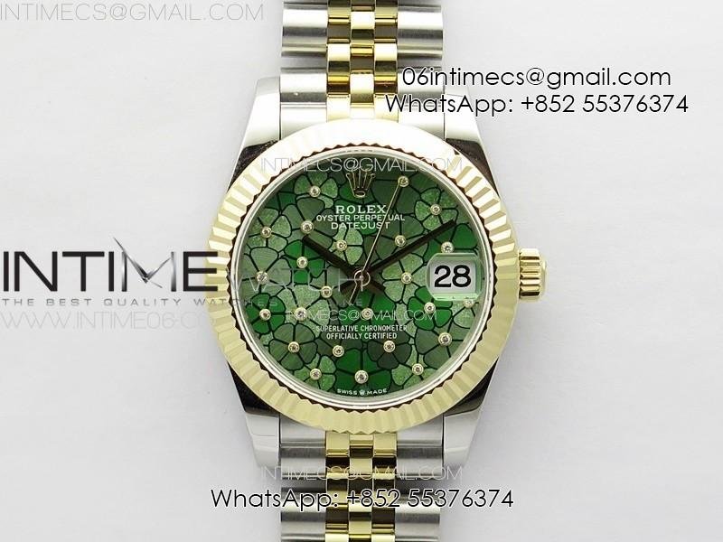 datejust-31mm-278274-904l-ss-yg-gmf-best-edition-green-flowers-crystals-dial-on-904l-ss-yg-jubilee-bracelet-a2824.jpg DateJust 31mm 278274 904L SS/YG GMF Best Edition Green Flowers Crystals Dial on 904L SS/YG Jubilee Bracelet A2824 - Image 1