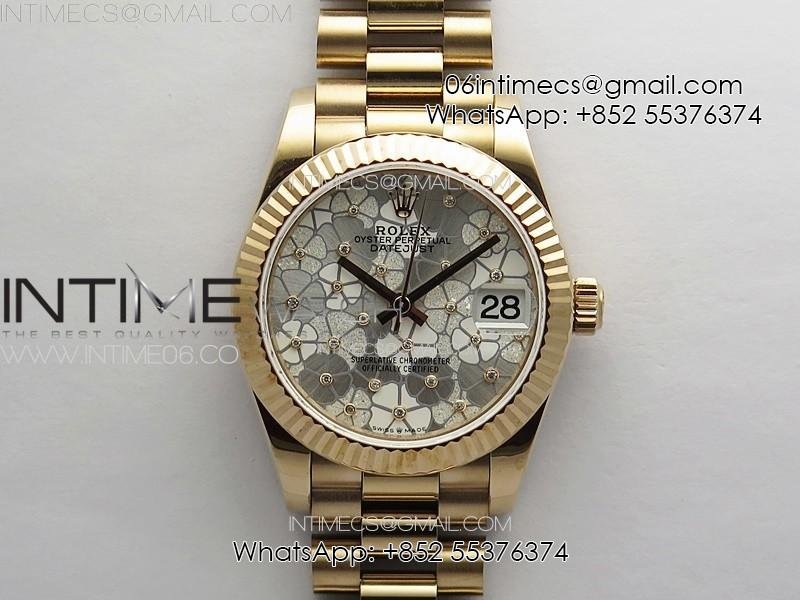 datejust-31mm-278274-rg-gmf-best-edition-silver-flowers-crystals-dial-on-rg-president-bracelet-a2824.jpg DateJust 31mm 278274 RG GMF Best Edition Silver Flowers Crystals Dial on RG President Bracelet A2824 - Image 1