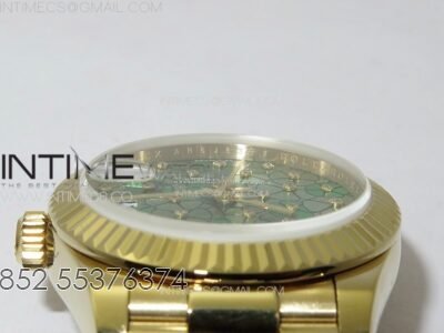 DateJust 31mm 278274 YG GMF Best Edition Green Flowers Crystals Dial on YG President Bracelet A2824 - Image 9