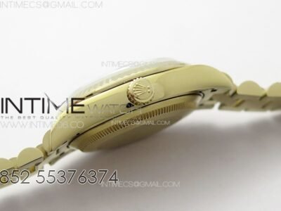 DateJust 31mm 278274 YG GMF Best Edition Green Flowers Crystals Dial on YG President Bracelet A2824 - Image 10