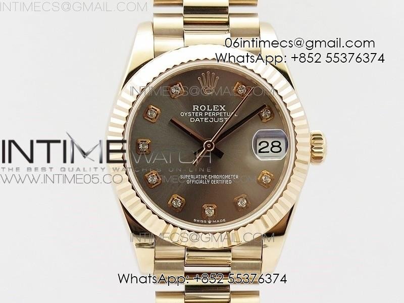 Datejust 31mm 278275 RG BP Best Edition Gray Crystal Markers Dial on RG President Bracelet