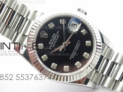 Datejust 31mm 278275 SS BP Best Edition Black Crystals Markers Dial on SS President Bracelet - Image 2