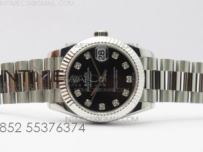 Datejust 31mm 278275 SS BP Best Edition Black Crystals Markers Dial on SS President Bracelet - Image 3