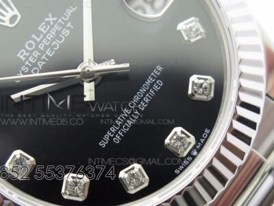 Datejust 31mm 278275 SS BP Best Edition Black Crystals Markers Dial on SS President Bracelet - Image 5