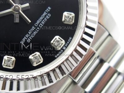 Datejust 31mm 278275 SS BP Best Edition Black Crystals Markers Dial on SS President Bracelet - Image 6