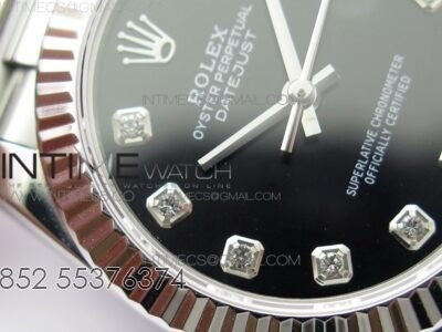 Datejust 31mm 278275 SS BP Best Edition Black Crystals Markers Dial on SS President Bracelet - Image 7
