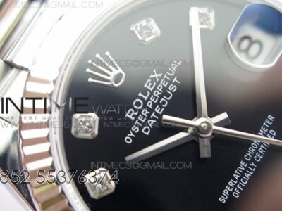 Datejust 31mm 278275 SS BP Best Edition Black Crystals Markers Dial on SS President Bracelet - Image 8