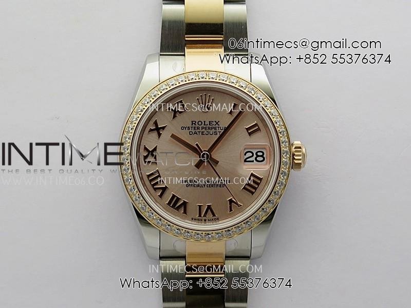 datejust-31mm-904l-ssrg-arf-best-edition-pink-dial-roman-marker-on-904l-ssrg-oyster-bracelet-eta2688.jpg DateJust 31mm 904L SS/RG AR+F Best Edition Pink Dial Roman Marker On 904L SS/RG Oyster Bracelet ETA2688 - Image 1