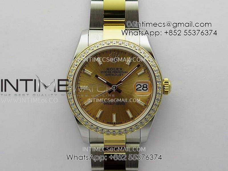 datejust-31mm-904l-ssyg-arf-best-edition-gold-dial-stick-marker-on-904l-ssyg-oyster-bracelet-eta2688.jpg DateJust 31mm 904L SS/YG AR+F Best Edition Gold Dial Stick Marker On 904L SS/YG Oyster Bracelet ETA2688 - Image 1